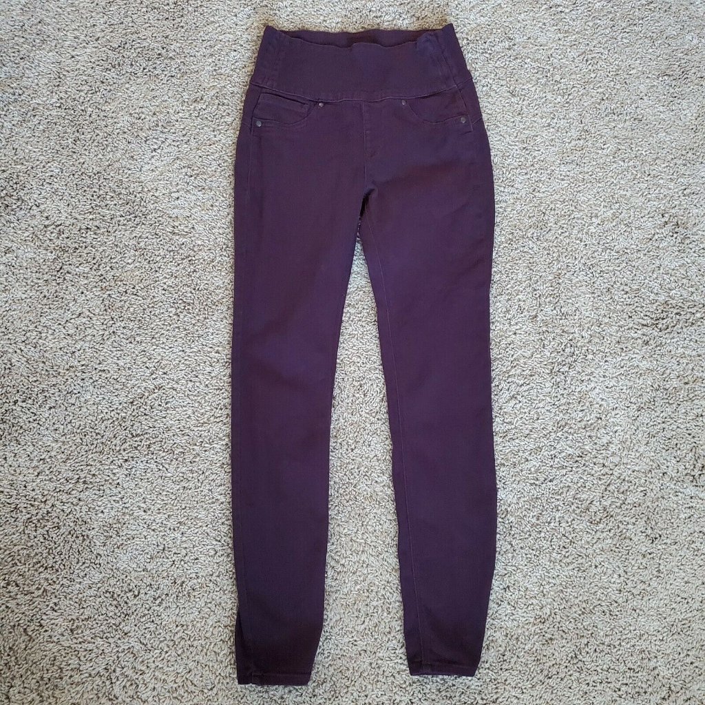 Spanx Solace Shaping Jegging Skinny Womens Purple Stretch Jeans S 2-4 High Rise